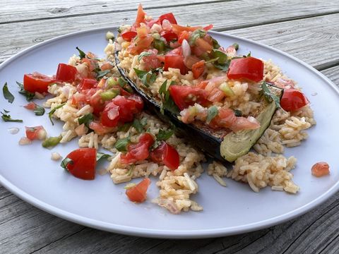 Southwest Stuffed Zucchini