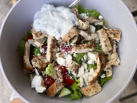 Chicken Souvlaki Salad
