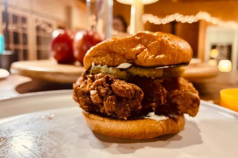 Fried Chicken Sandwich (Air Fryer Recipe)